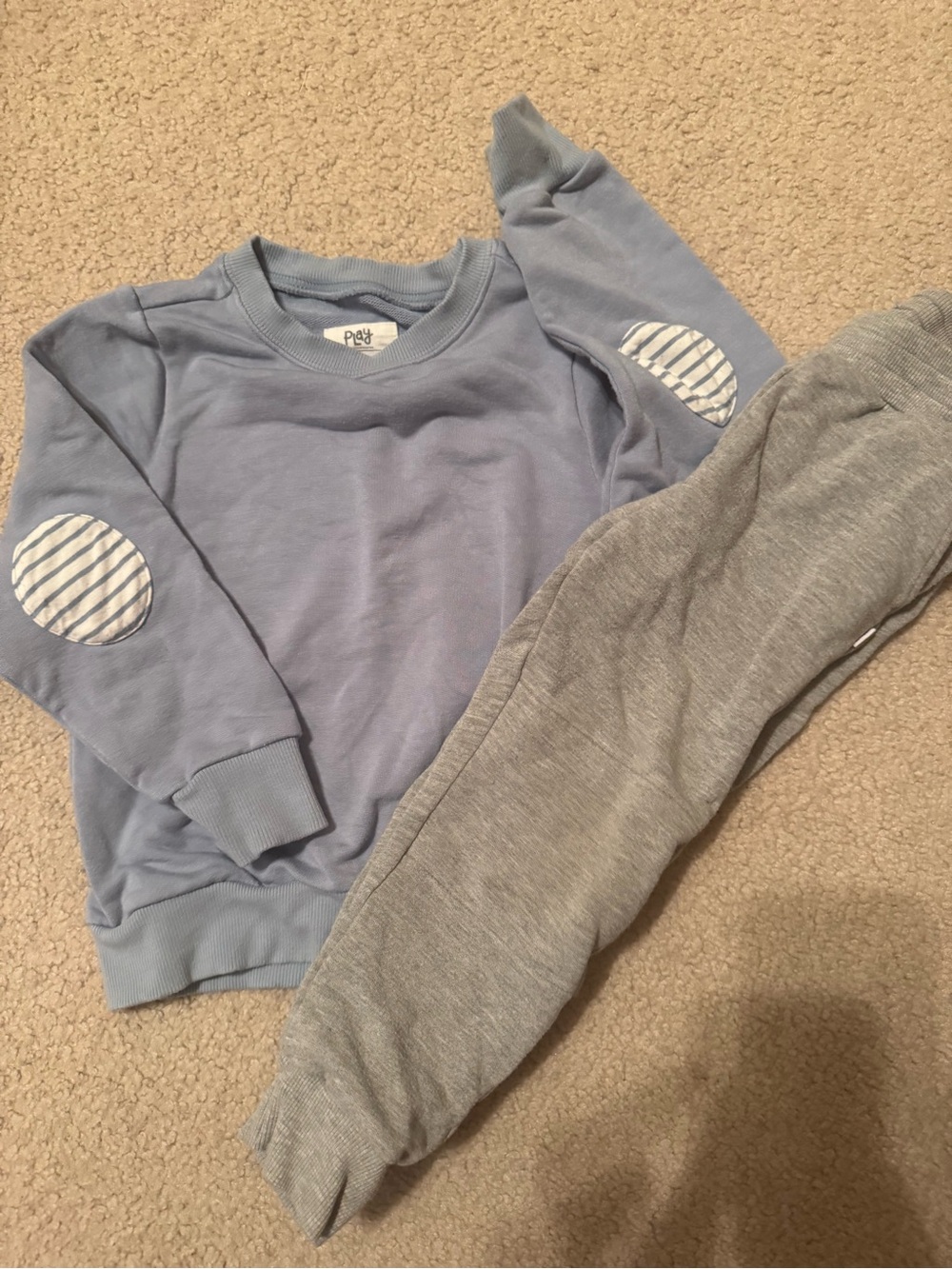 Little Sleepies Blue and Gray Kids Matching Set